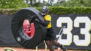 Steelers' Patrick Peterson Is Taking Valuable Snaps At Safety With Minkah Fitzpatrick Not On The Field During 2023 Training Camp (Steelers News). Photo by Karl Roser / Pittsburgh Steelers